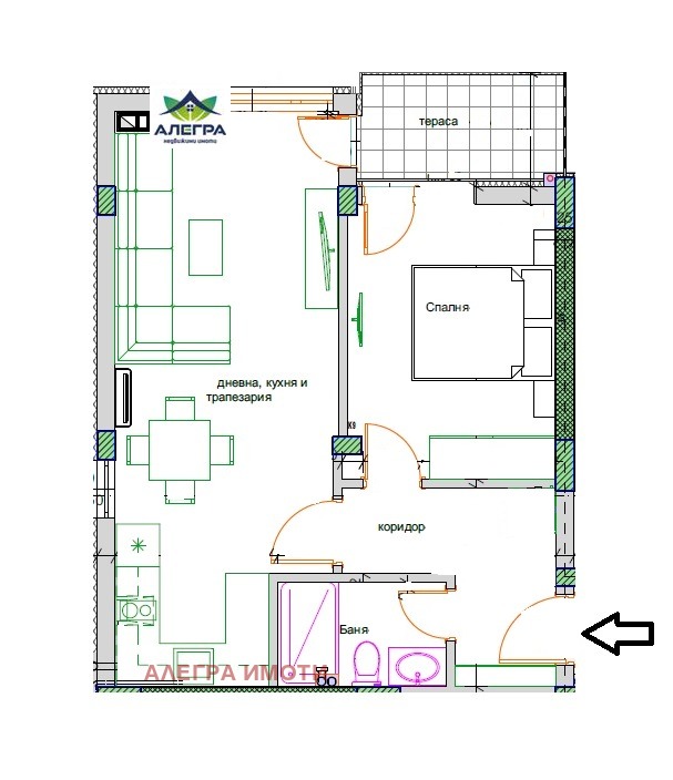 Zu verkaufen  1 Schlafzimmer Pazardschik , Zentar , 63 qm | 99584891