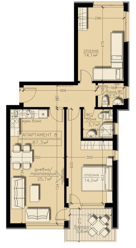 Продава 3-СТАЕН, гр. София, Бояна, снимка 3 - Aпартаменти - 48061789