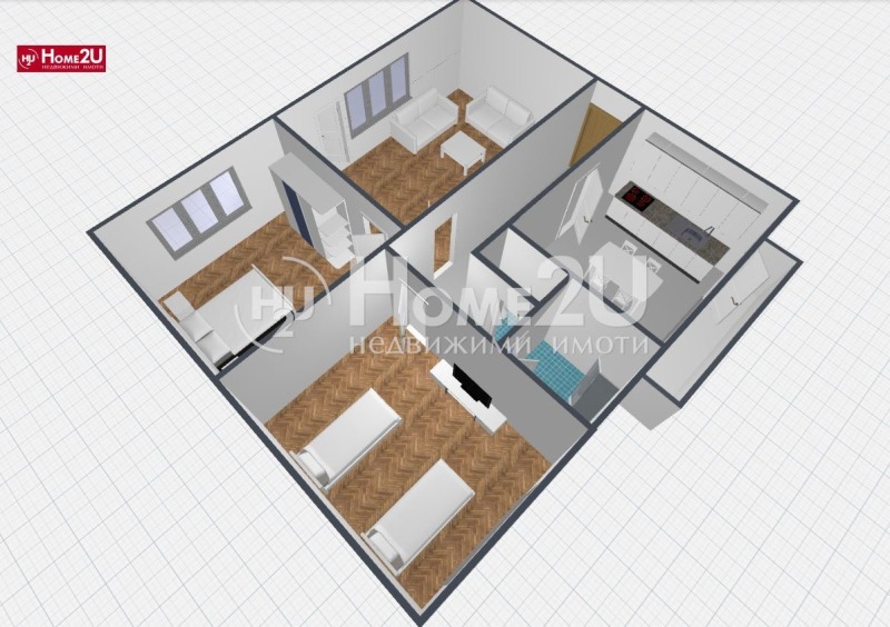 Продава 3-СТАЕН, гр. Пловдив, Кючук Париж, снимка 3 - Апартаменти - 52365864