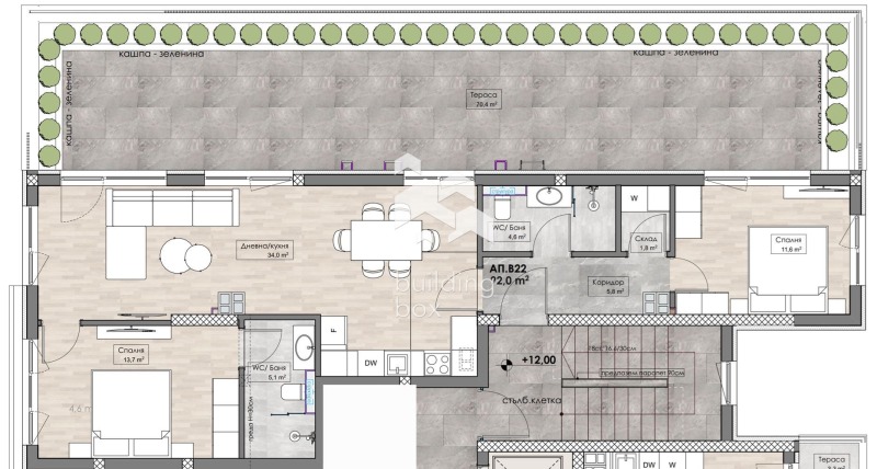 À venda  2 quartos Plovdiv , Karchiiaka , 174 m² | 98164819 - imagem [2]