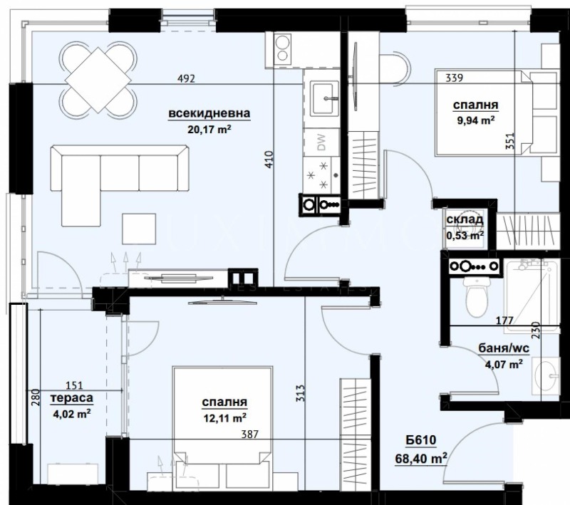 Eladó  2 hálószobás Burgas , Izgrev , 78 négyzetméter | 70542830 - kép [2]