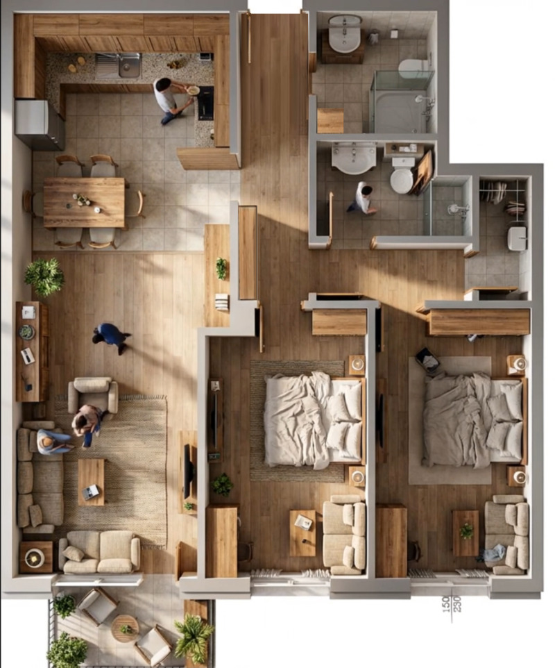 Продава 3-СТАЕН в град София, Красна поляна 2 - 113 кв.м / 219 880 € » 430 047.90 лв., ГЕНОВ И КО ЕООД