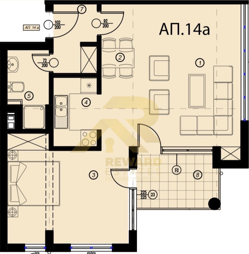 Продава 2-СТАЕН, гр. София, Манастирски ливади, снимка 7 - Aпартаменти - 46610599