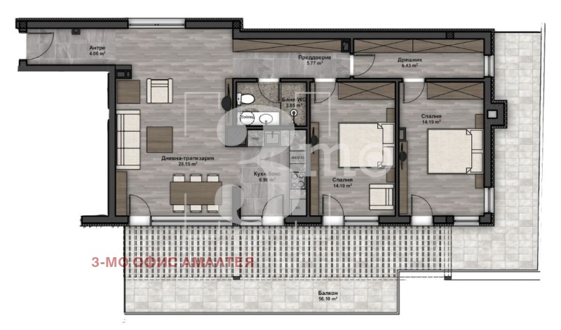 Te koop  2 slaapkamers Sofia , Ljulin 4 , 174 m² | 53771803 - afbeelding [2]