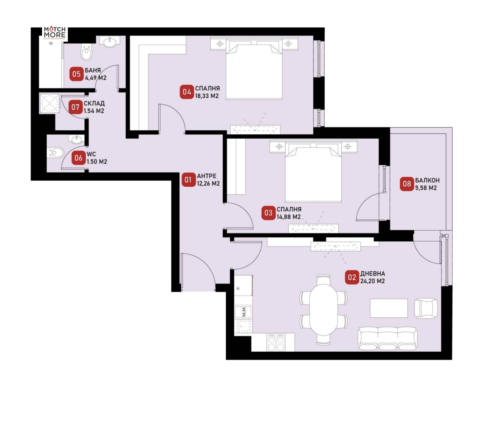 Продава 3-СТАЕН, гр. София, Малинова долина, снимка 6 - Апартаменти - 54467669