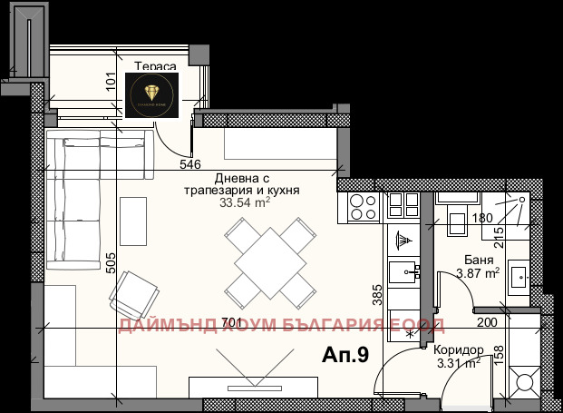 Zu verkaufen  Studio Plowdiw , Karschijaka , 61 qm | 74922576 - Bild [2]