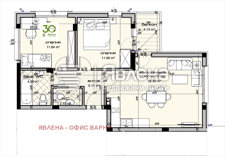 Продава 3-СТАЕН, гр. Варна, Виница, снимка 3 - Aпартаменти - 49443832