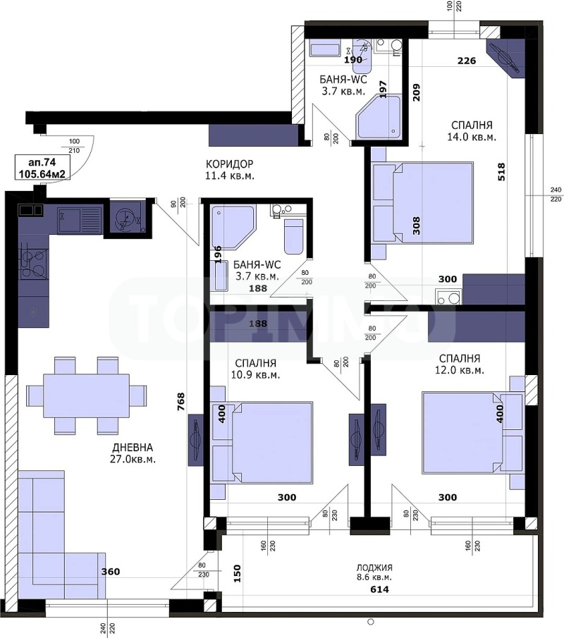 Продава 4-СТАЕН, гр. Варна, Кайсиева градина, снимка 8 - Aпартаменти - 49126168