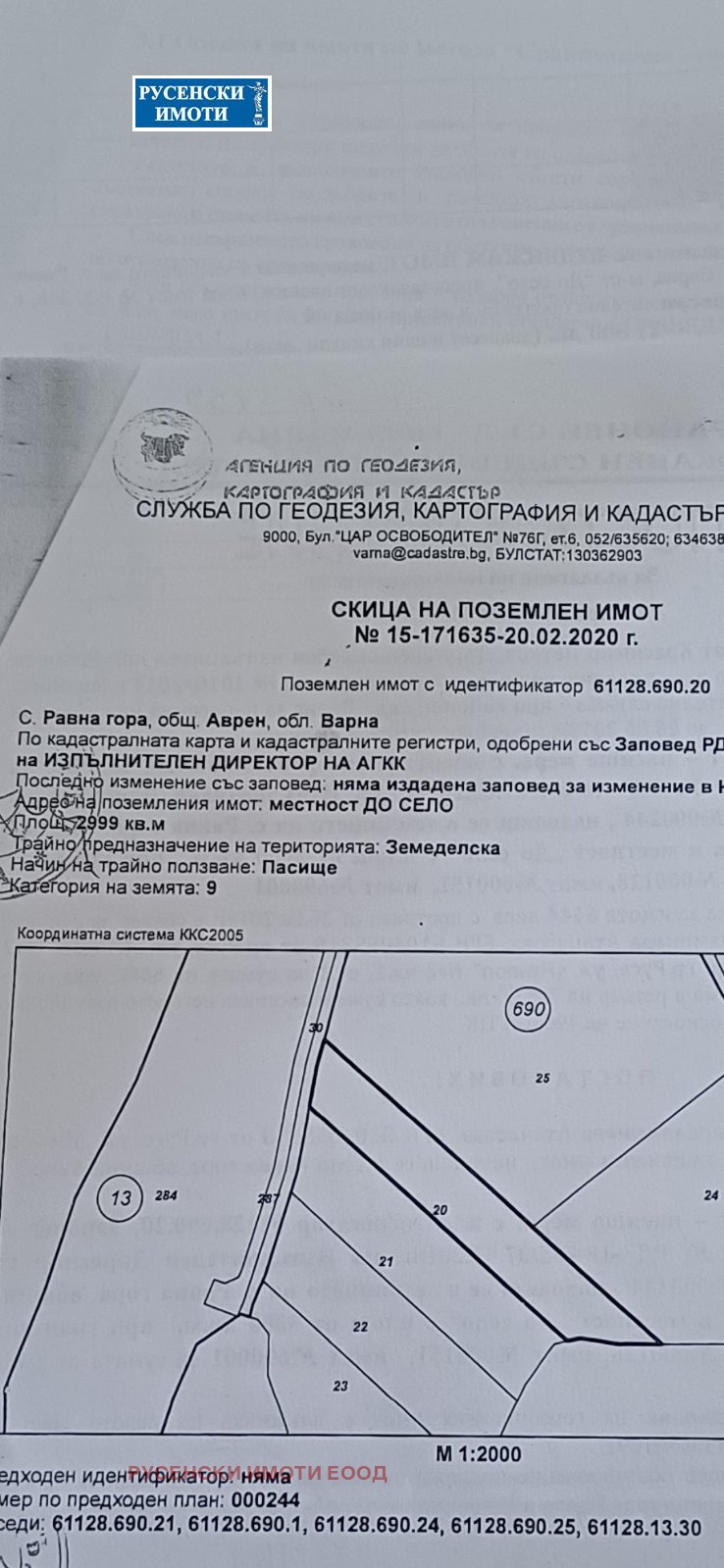 Продава ПАРЦЕЛ, с. Равна гора, област Варна, снимка 1 - Парцели - 46693959