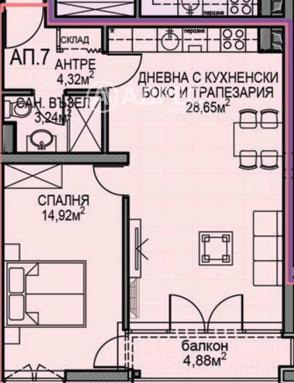 Продава 2-СТАЕН, гр. София, Обеля 2, снимка 4 - Апартаменти - 54042002