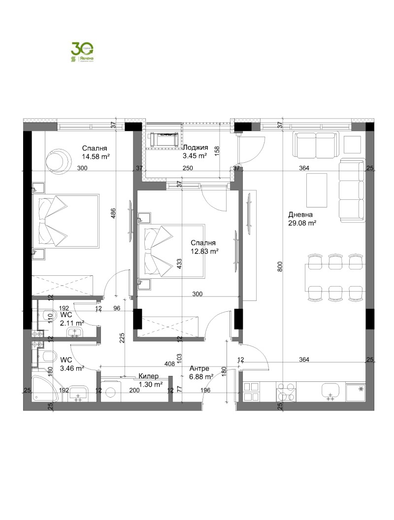 Продава 3-СТАЕН в град Варна, Аспарухово - 95 кв.м / 128 700 € » 251 715.32 лв., ЯВЛЕНА - ОФИС ВАРНА