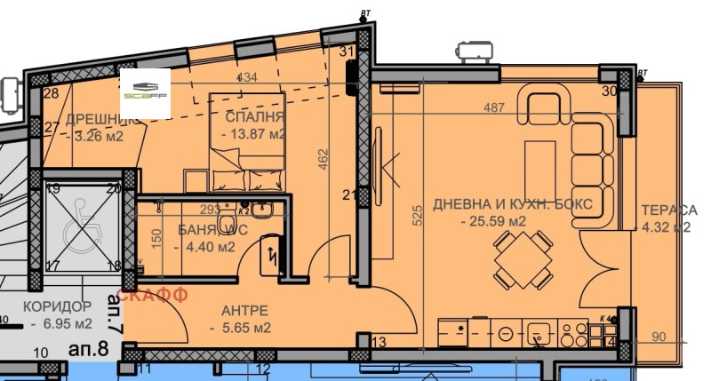 На продаж  1 спальня Пловдив , Коматево , 84 кв.м | 10398230