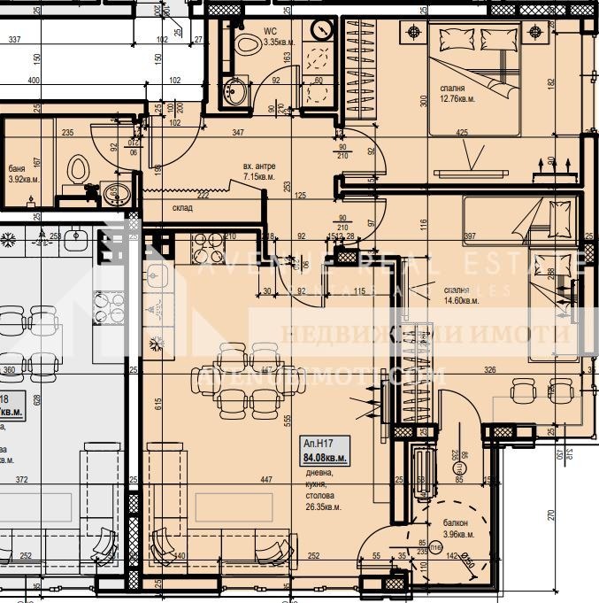 Til salgs  2 soverom Plovdiv , Jusjen , 95 kvm | 87789359 - bilde [3]