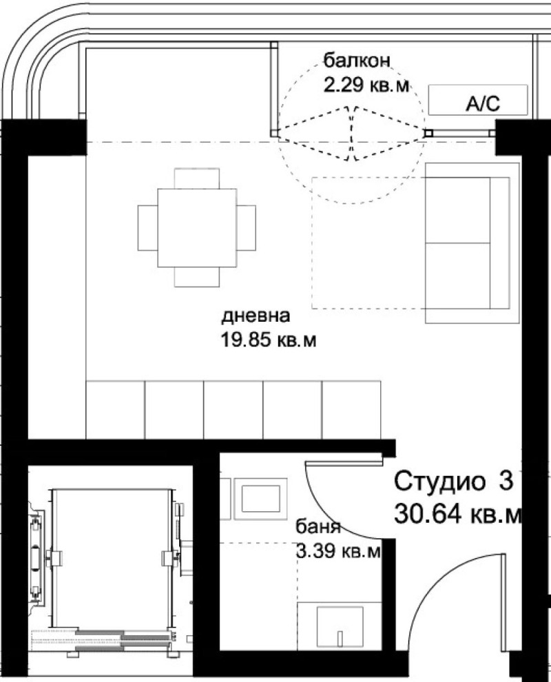 Продава 1-СТАЕН, гр. Варна, Трошево, снимка 3 - Апартаменти - 52748583