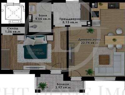 Myytävänä  1 makuuhuone Plovdiv , Kjutšuk Pariž , 71 neliömetriä | 97956899 - kuva [2]