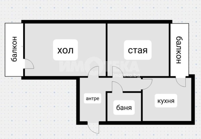 Til salg  1 soveværelse Sofia , Fondovi zhilishta , 65 kvm | 77780862 - billede [3]