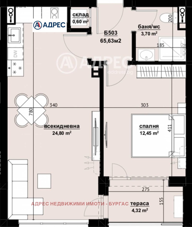 Na sprzedaż  1 sypialnia Burgas , Izgrew , 66 mkw | 44242158 - obraz [4]