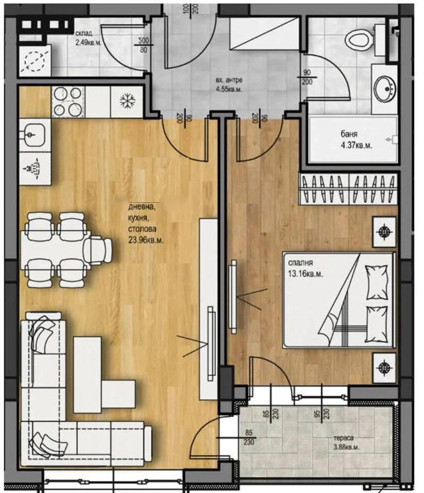 Продава 2-СТАЕН, гр. Пловдив, Христо Смирненски, снимка 2 - Aпартаменти - 48113850