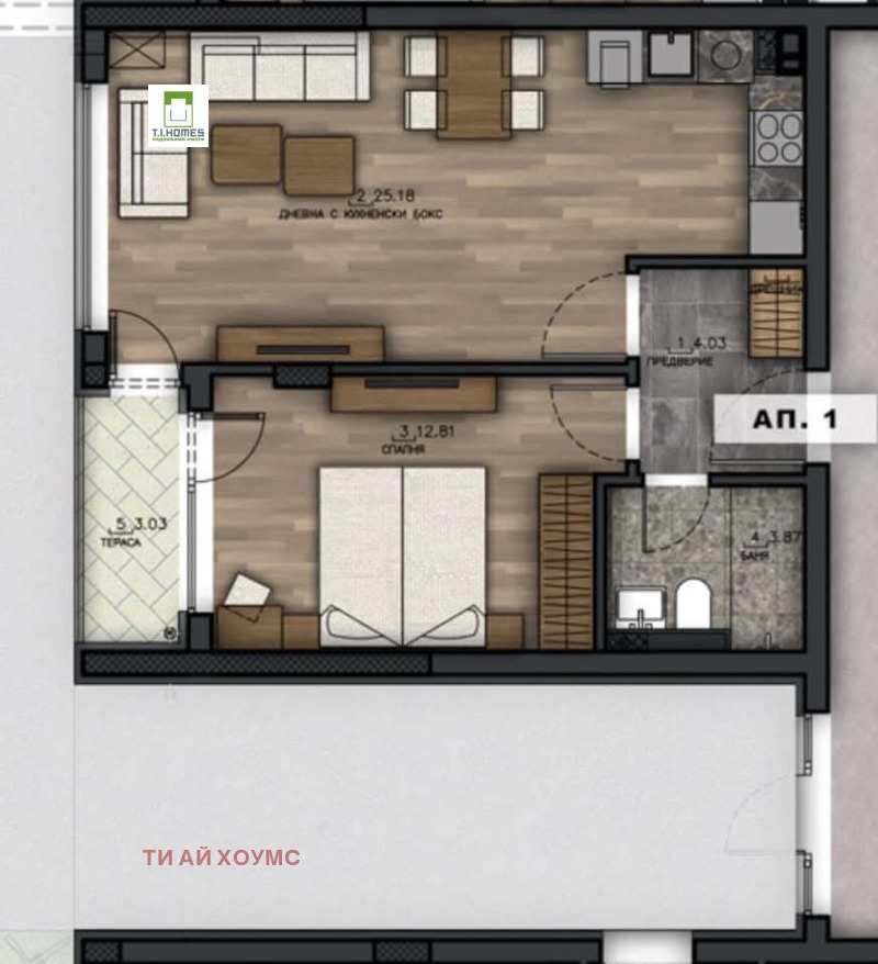 En venta  1 dormitorio Sofia , Malinova dolina , 70 metros cuadrados | 94839538 - imagen [2]