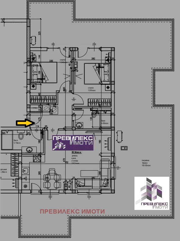 Продава 3-СТАЕН, гр. Пловдив, Коматевски възел, снимка 1 - Aпартаменти - 48326428