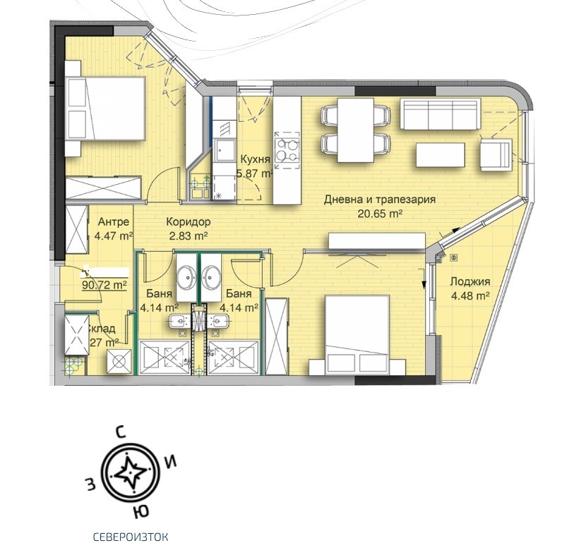 Продава 3-СТАЕН, гр. София, Кръстова вада, снимка 13 - Апартаменти - 54637713