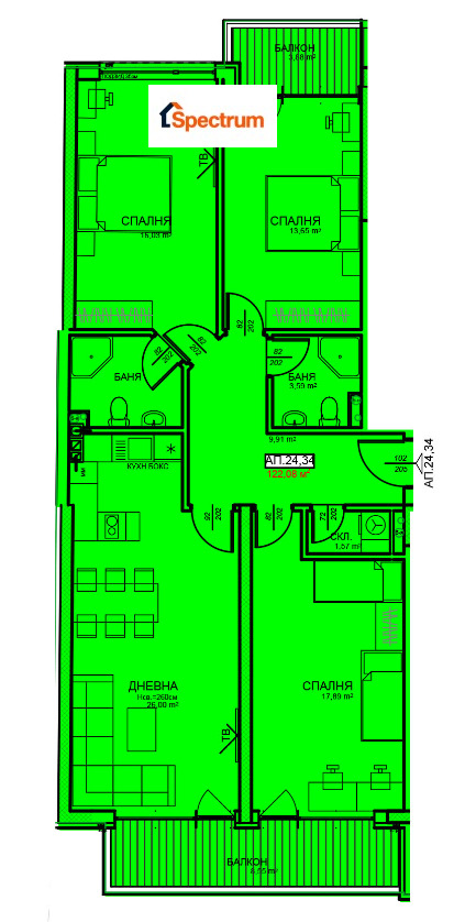 Продается  3 спальни София , Център , 146 кв.м | 29559073 - изображение [6]