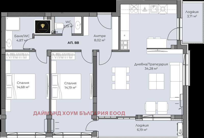 Продава 3-СТАЕН, гр. Пловдив, Христо Смирненски, снимка 2 - Aпартаменти - 49205954