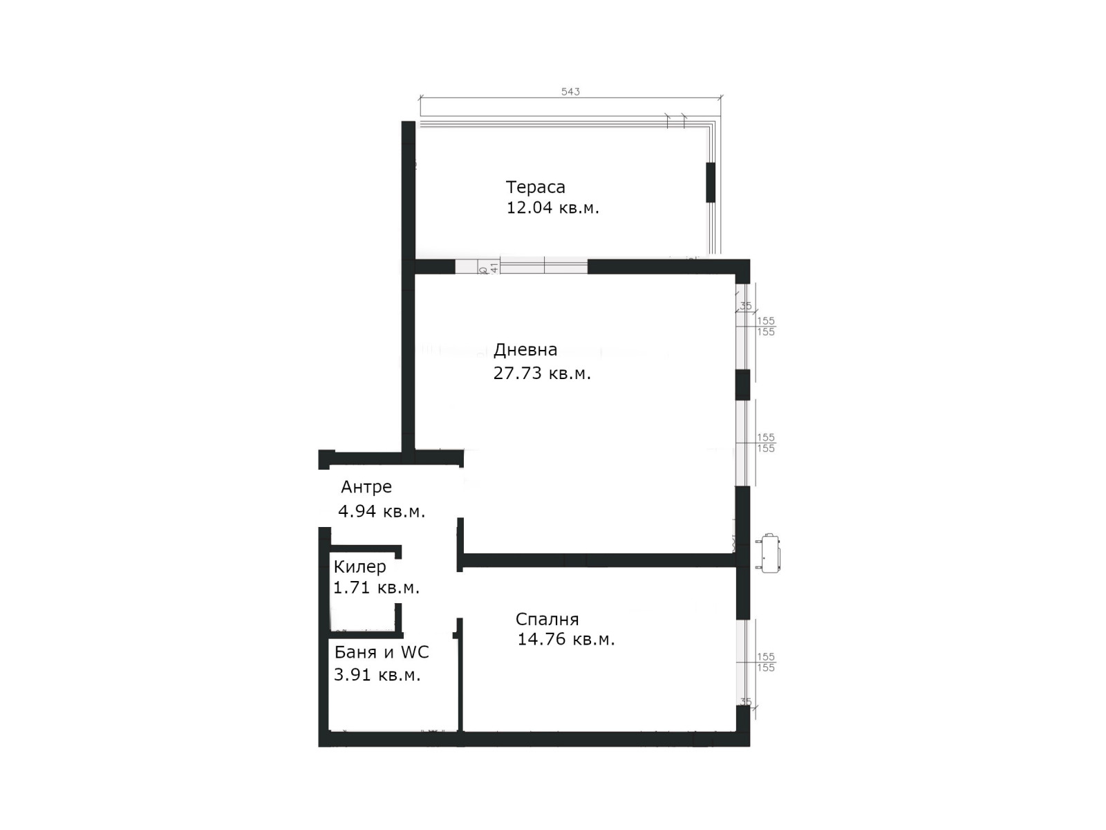 Продава 2-СТАЕН, гр. Пловдив, Остромила, снимка 12 - Апартаменти - 55681614