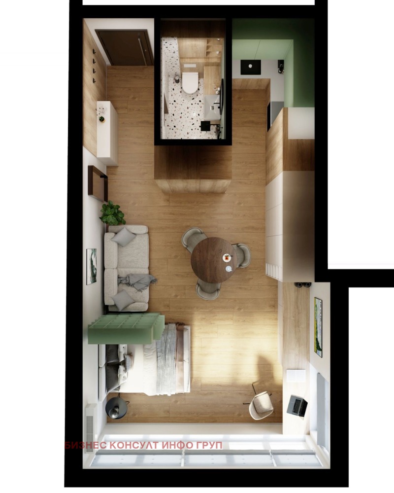 Продава 1-СТАЕН, гр. Пловдив, Съдийски, снимка 6 - Апартаменти - 52547358