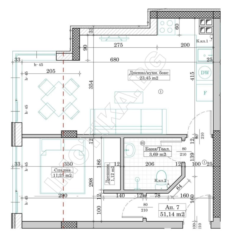 De vânzare  1 dormitor Varna , Levsci 1 , 59 mp | 58139583 - imagine [2]