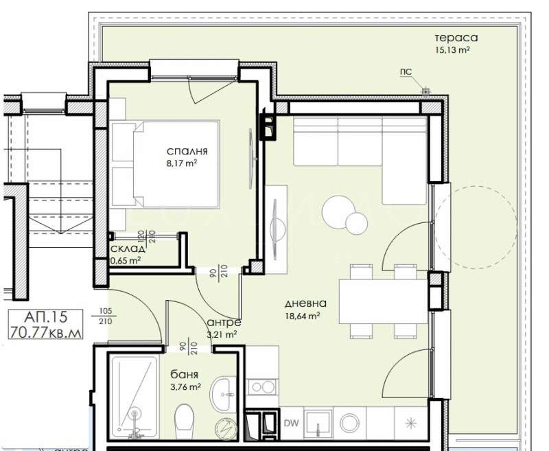 Na prodej  1 ložnice oblast Burgas , Sozopol , 70 m2 | 47933642 - obraz [2]