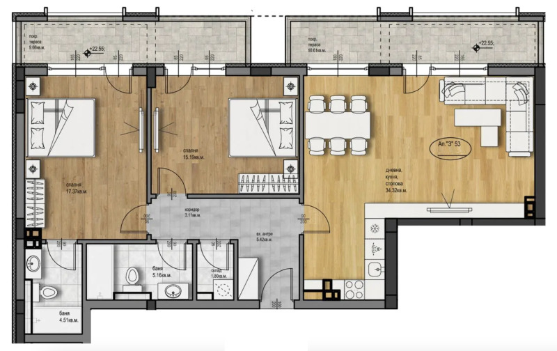 Продава 3-СТАЕН, гр. Пловдив, Христо Смирненски, снимка 2 - Aпартаменти - 46537170