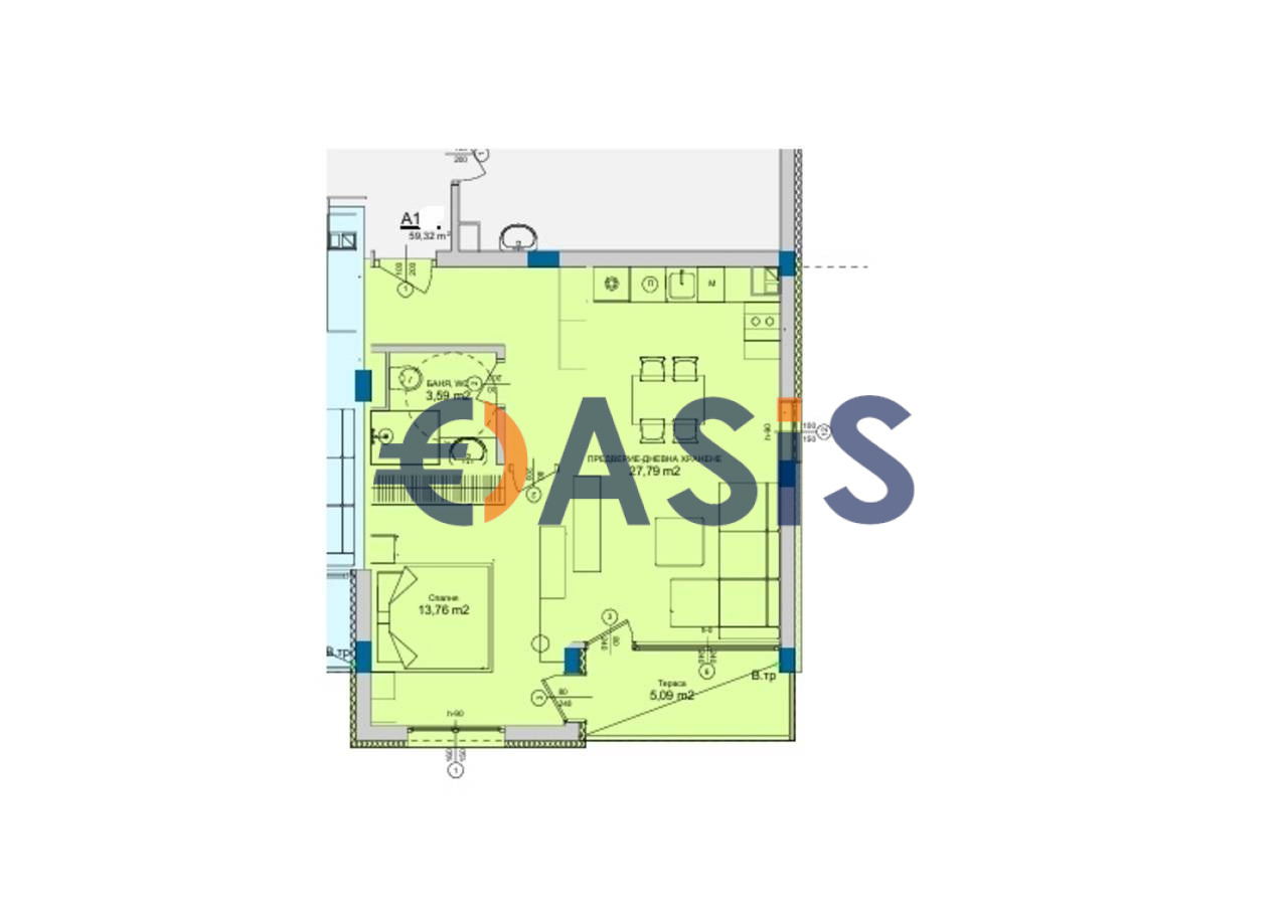 Продава 2-СТАЕН, гр. Свети Влас, област Бургас, снимка 14 - Апартаменти - 54308722