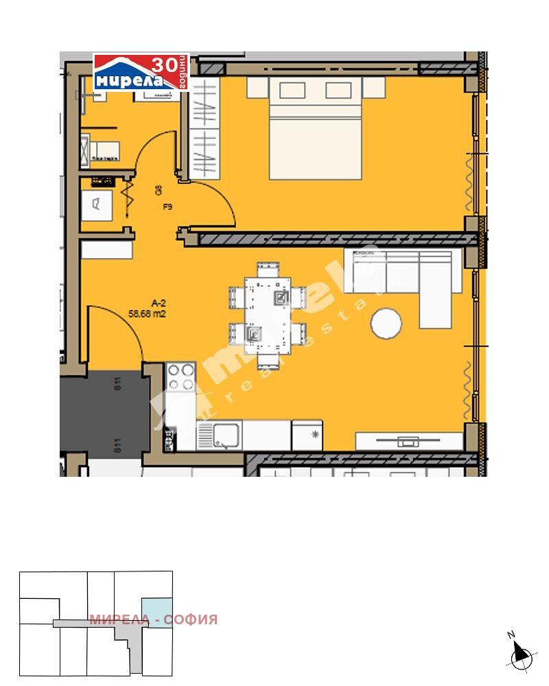 Till salu  1 sovrum Sofia , Malinova dolina , 65 kvm | 10170394
