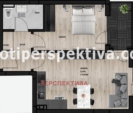 In vendita  1 camera da letto Plovdiv , Kiuchuk Parig , 63 mq | 19024960