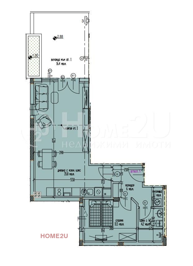 Продава  2-стаен град Варна , Галата , 89 кв.м | 49317647 - изображение [3]