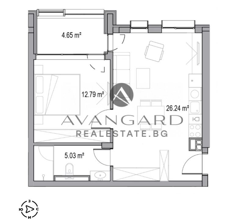 En venta  1 dormitorio Plovdiv , Jristo Smirnenski , 69 metros cuadrados | 31999647