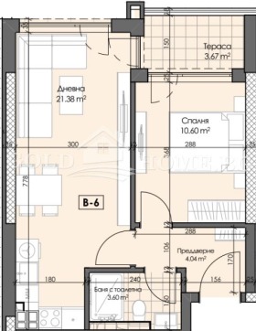 1 hálószoba Gagarin, Plovdiv 5