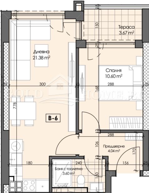 Til salgs  1 soverom Plovdiv , Gagarin , 50 kvm | 95502559 - bilde [5]