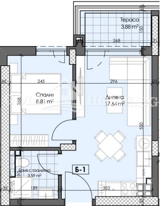 Til salgs  1 soverom Plovdiv , Gagarin , 50 kvm | 95502559 - bilde [2]