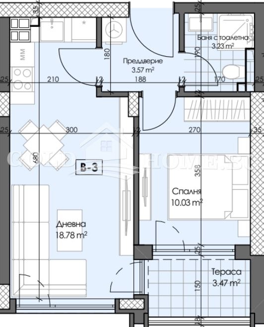 Til salgs  1 soverom Plovdiv , Gagarin , 50 kvm | 95502559 - bilde [4]
