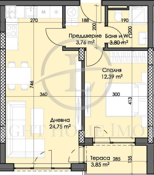 Zu verkaufen  1 Schlafzimmer Plowdiw , Trakija , 68 qm | 27195417 - Bild [3]