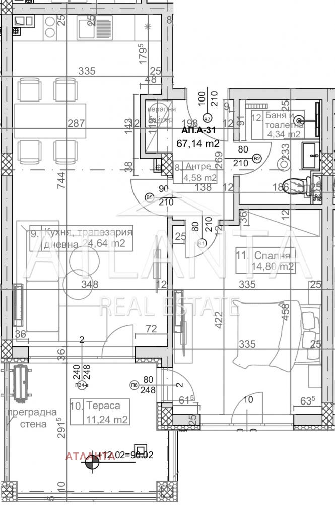 Zu verkaufen  1 Schlafzimmer Warna , m-t Manastirski rid , 81 qm | 69176972 - Bild [2]