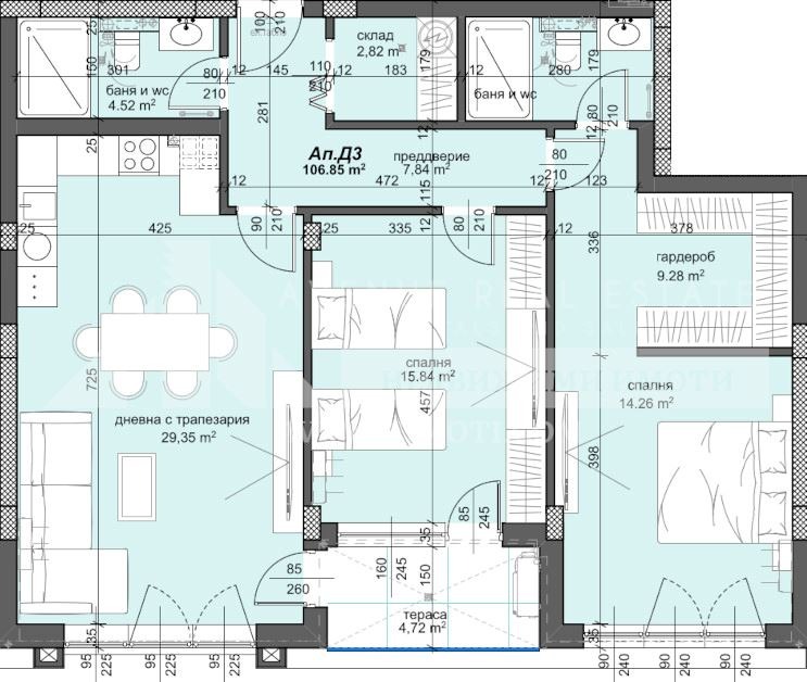 Na sprzedaż  1 sypialnia Plowdiw , Trakija , 126 mkw | 70115549 - obraz [2]