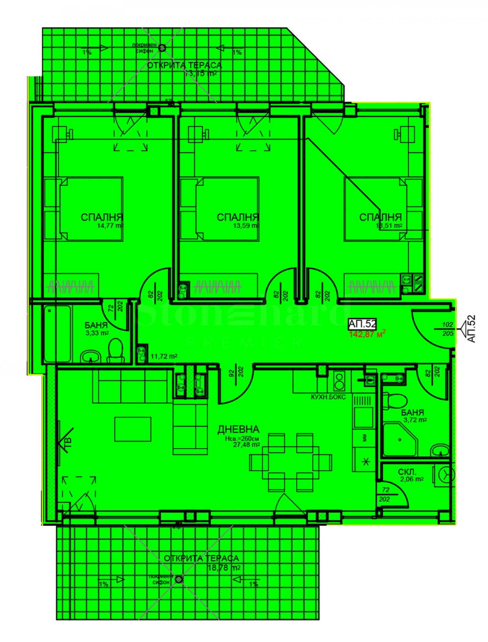 Продава 4-СТАЕН, гр. София, Център, снимка 2 - Апартаменти - 52226322