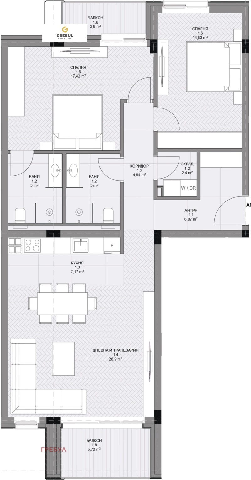 In vendita  2 camere da letto Sofia , Ovcha kupel 1 , 132 mq | 41981811 - Immagine [13]