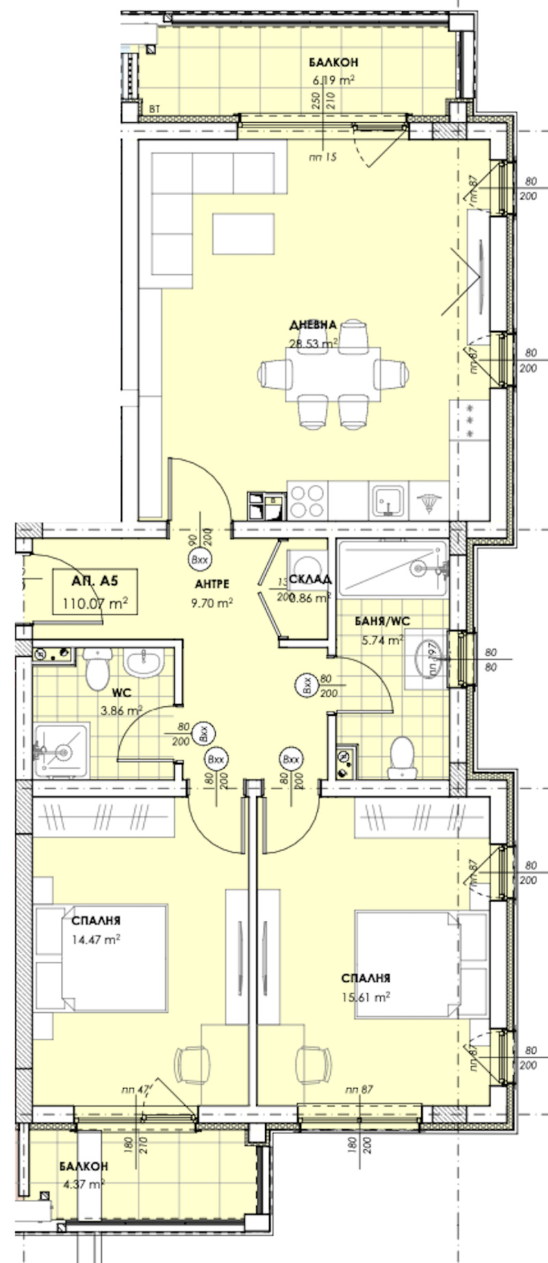 Satılık  2 yatak odası Plovdiv , Ostromila , 123 metrekare | 91966559 - görüntü [4]