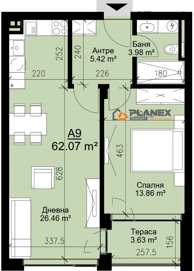 Продаја  1 спаваћа соба Варна , Бриз , 73 м2 | 69335589 - слика [3]