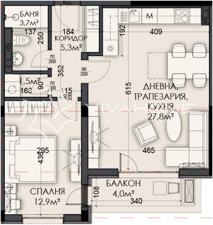 Продава 2-СТАЕН, гр. Варна, Виница, снимка 4 - Апартаменти - 52477486