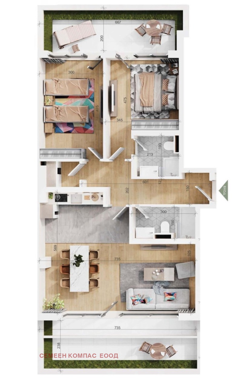 Myytävänä  2 makuuhuonetta Plovdiv , Trakija , 146 neliömetriä | 52370598 - kuva [12]